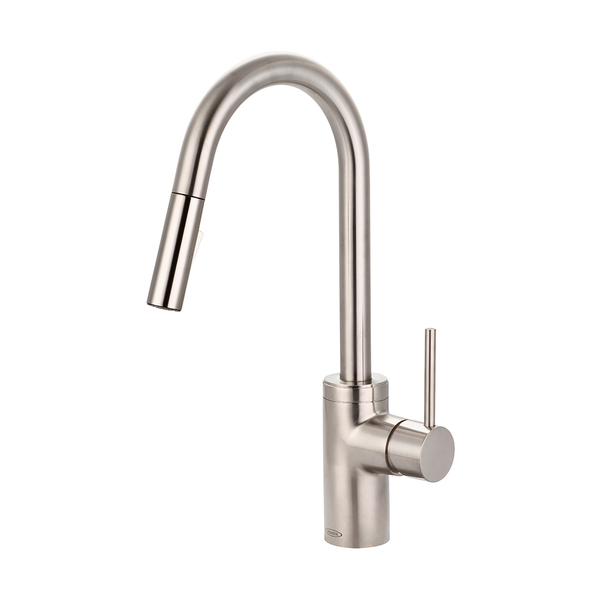 Pioneer Faucets Single Handle Pull-Down Kitchen Faucet, Compression Hose, Nickel, Number of Holes: 1 or 3 2MT260-BN